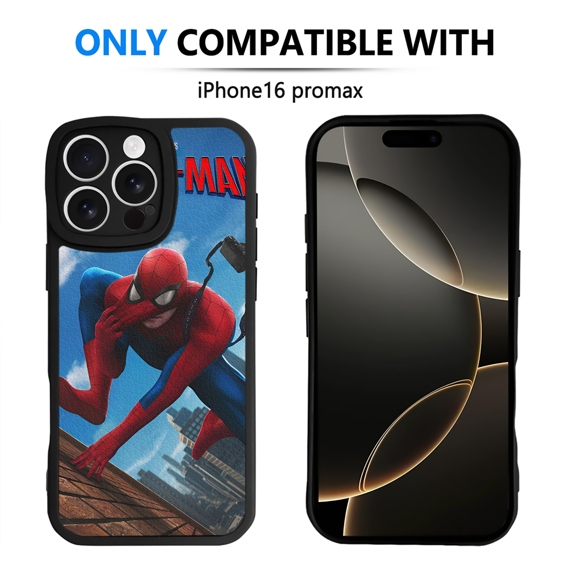 Spider Man スパイダーマン 【iPhone 16シリーズ対応】シリコンスマホケース（レザー調） 材質：シリコン